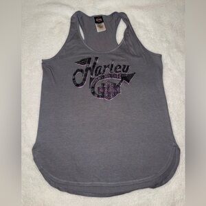 Harley-Davidson Gray and Black Tank Top